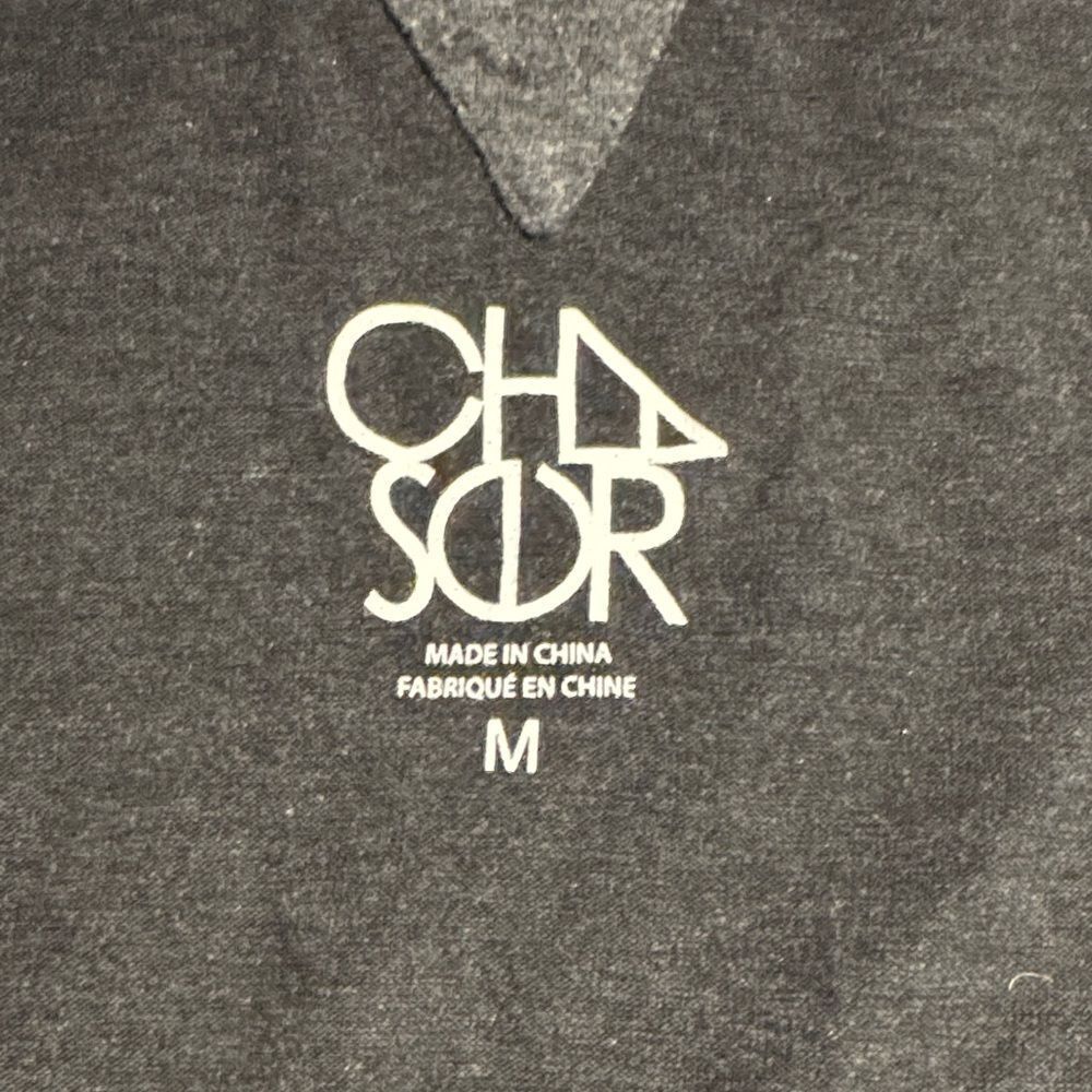 CHASER Charcoal Gray Knit Top with Pink Champagne Can't Complain open back M - Picture 5 of 5